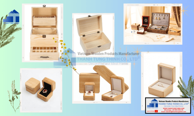 diverse collection of high quality wooden jewelry boxes showcasing various designs and velvet linings