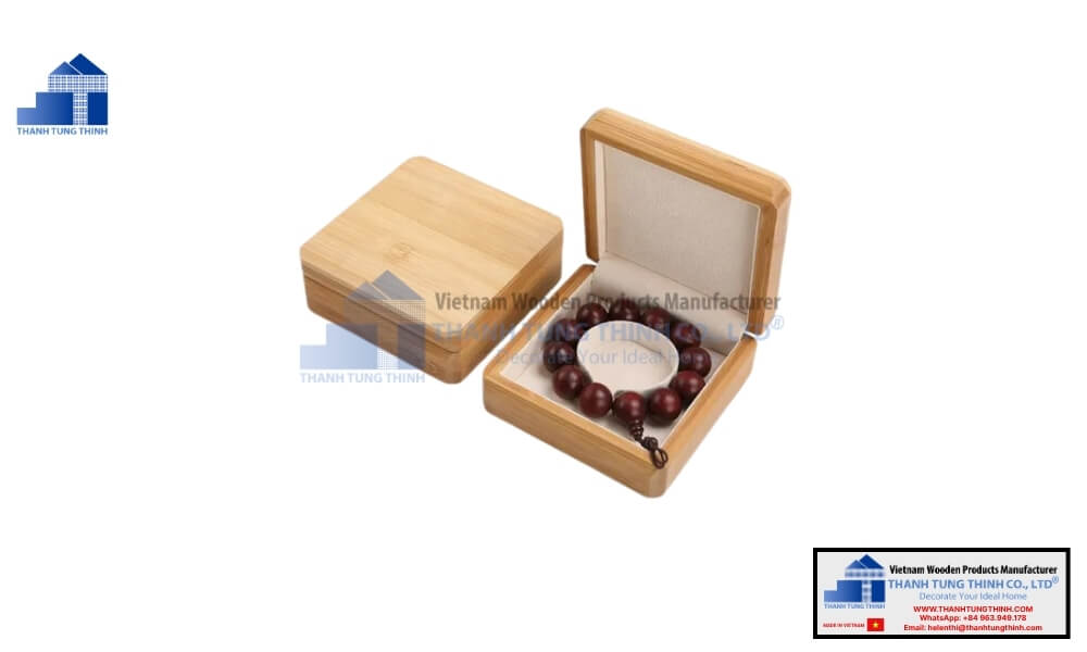 Minimalist Solid Walnut Travel Jewelry Case