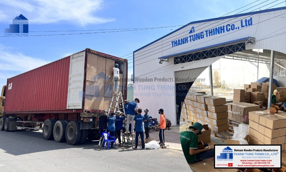 safe containerized loading and logistics for export of wholesale handcrafted wooden jewelry boxes