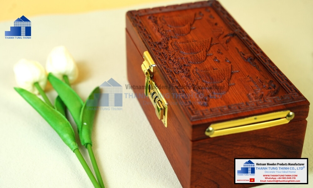 vintage chest design carved wooden jewelry box for bulk procurement