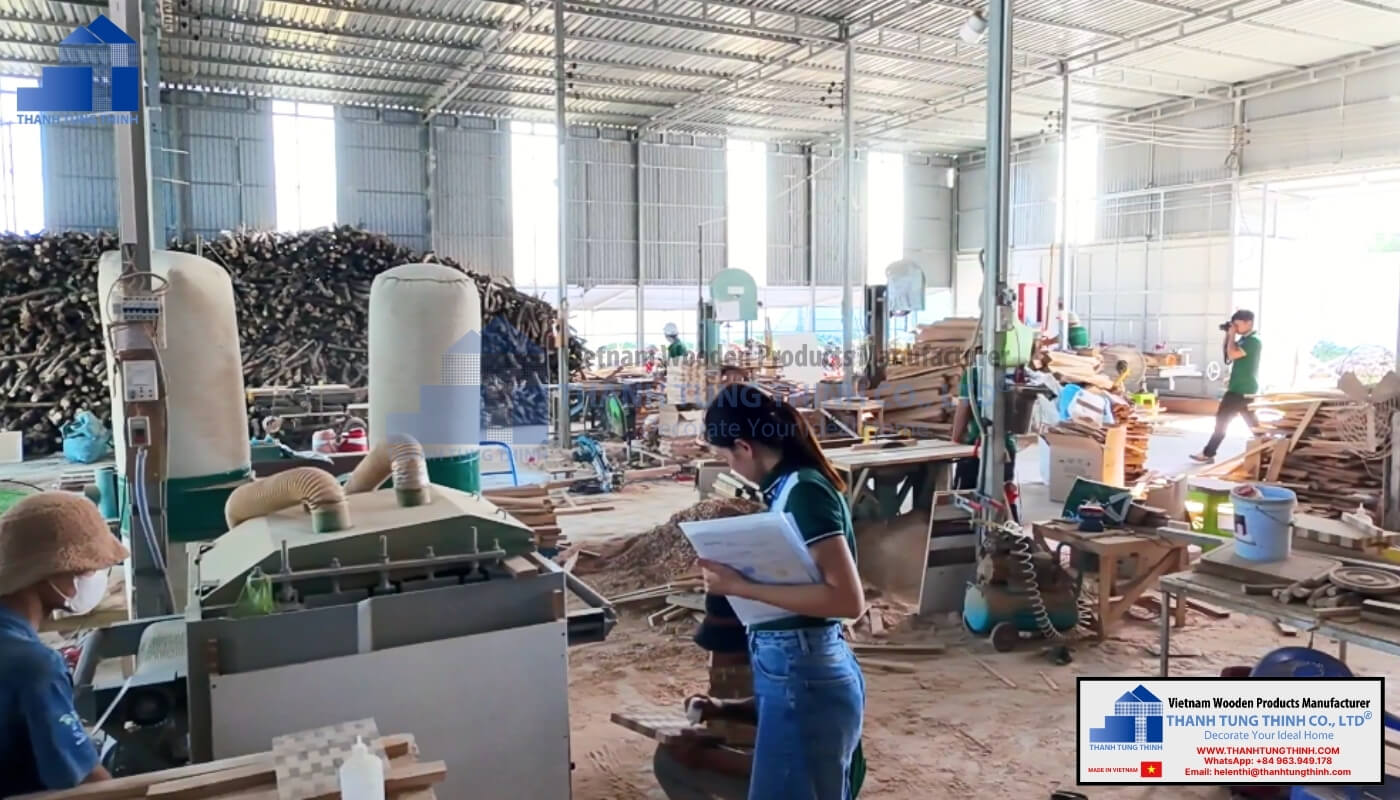 Teak Rubberwood Cutting Board quality inspection and export production