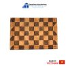 Teak and Rubberwood Square Checkerboard Cutting Board For Kitchen, Decor and Gifts