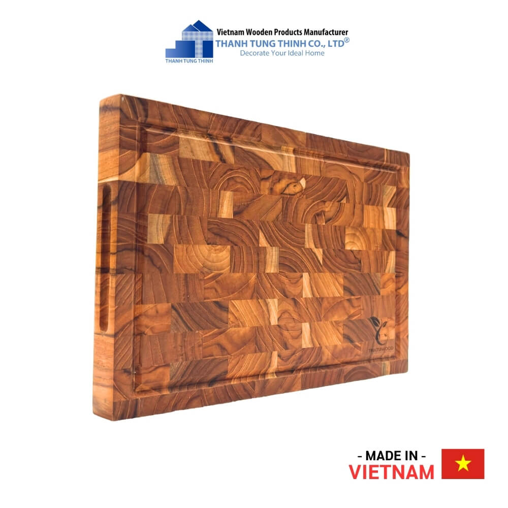 Teak End Grain Cutting Board For Kitchen, Decor and Gifts | 01