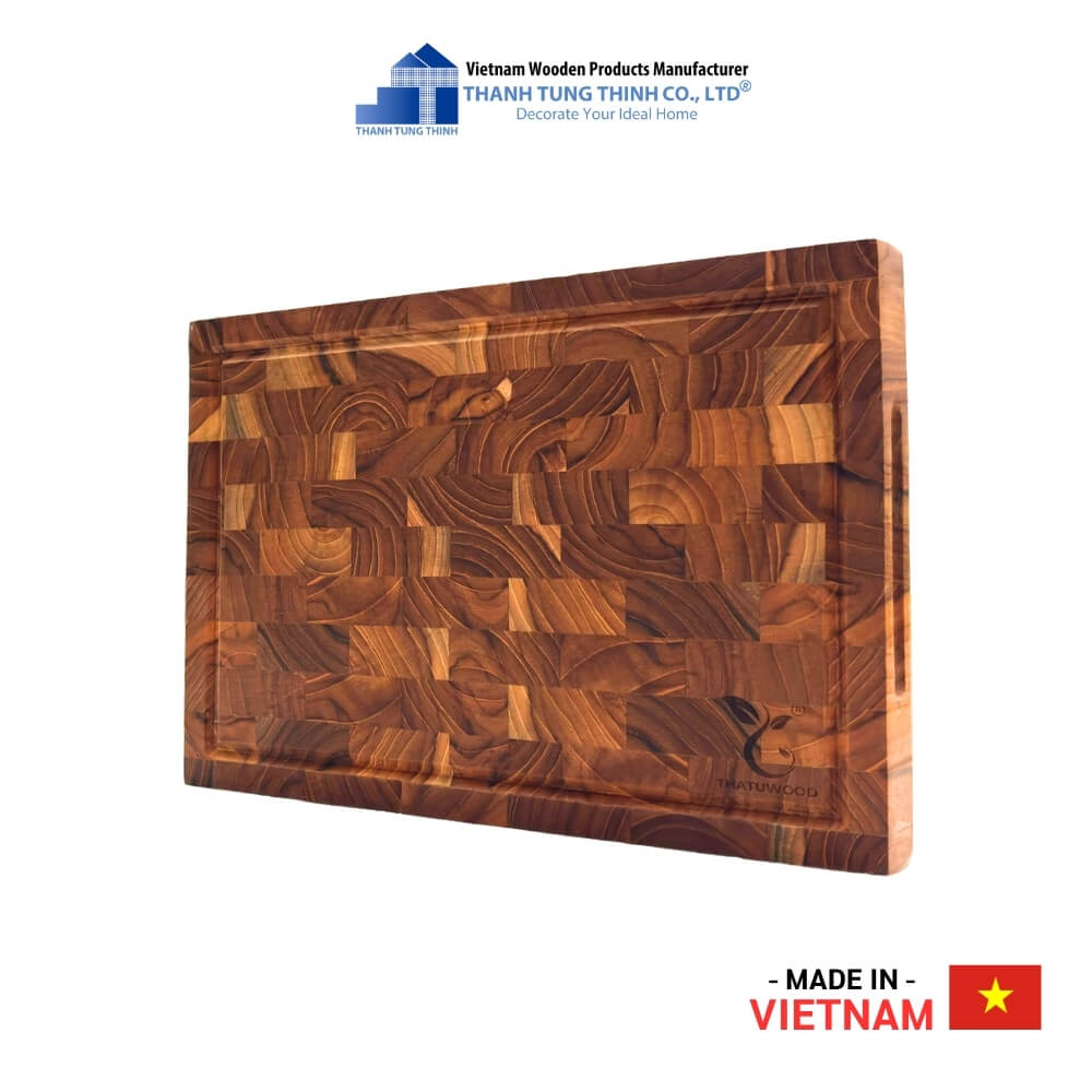 Teak End Grain Cutting Board For Kitchen, Decor and Gifts | 02