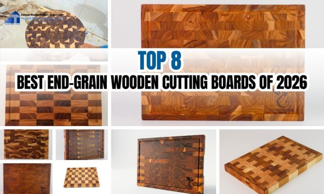 A collection of the top 8 best end-grain wooden cutting boards for wholesale 2026
