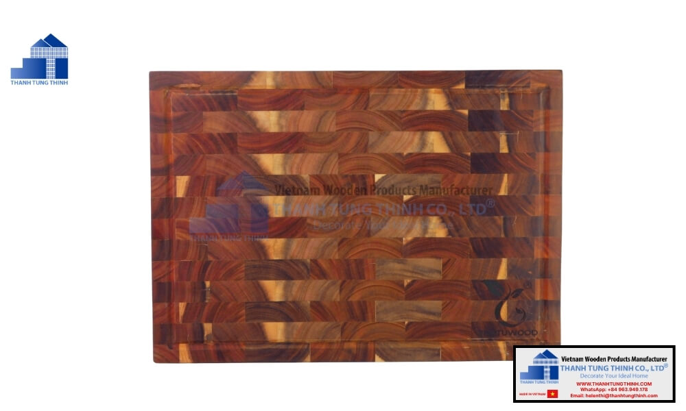 Heavy-duty best end-grain wooden cutting boards 35x25cm for commercial use