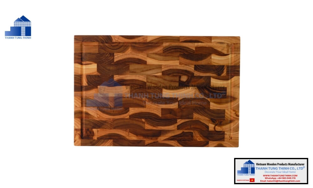 Professional classic rectangular best end-grain wooden cutting boards for chefs
