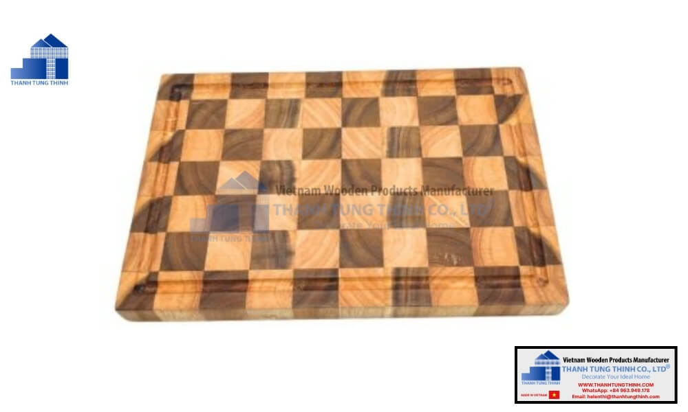 Premium square checkerboard best end-grain wooden cutting boards for wholesale