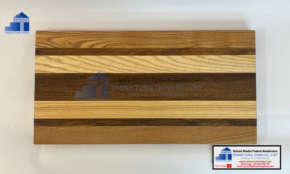 High quality edge grain vs end grain cutting board surface finish