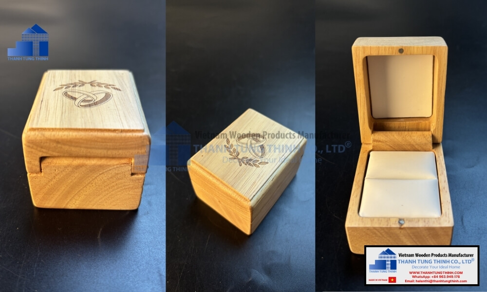 custom laser engraved wooden jewelry boxes for girls in bulk
